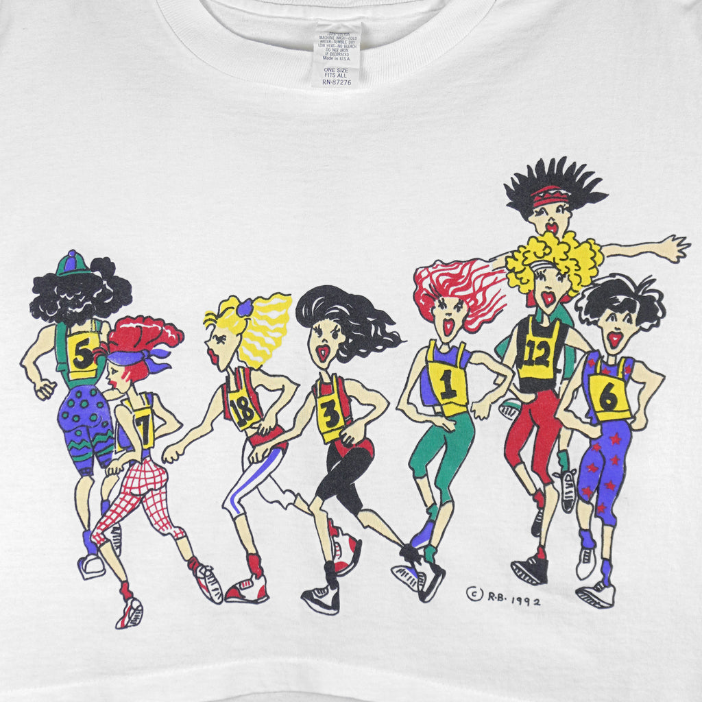 Vintage - Runners Women Single Stitch T-Shirt 1992 Large Vintage Retro