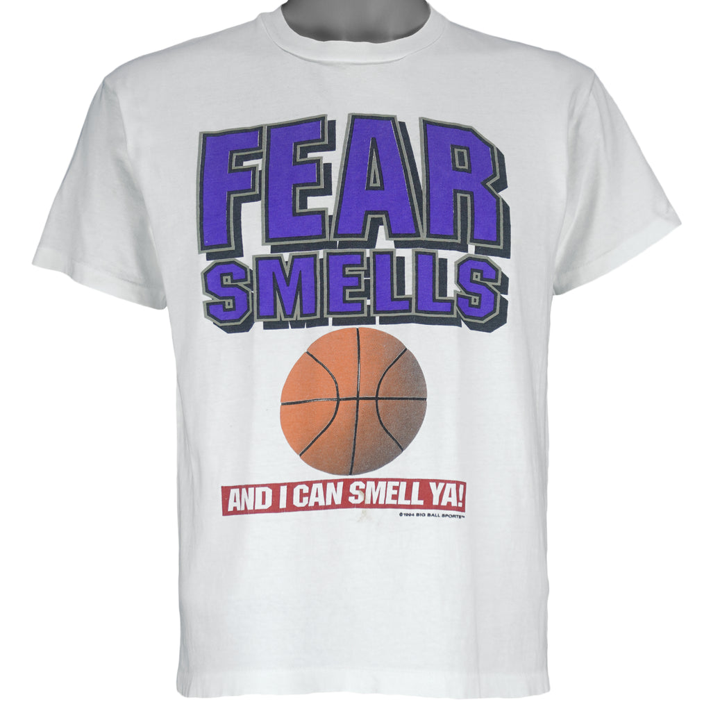 Vintage (Hanes) - Fear Smells And I Can Smell Ya! Basketball T-Shirt 1994 X-Large Vintage Retro