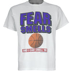 Vintage (Hanes) - Fear Smells And I Can Smell Ya! Basketball T-Shirt 1994 Small