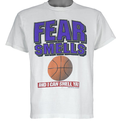 Vintage (Hanes) - Fear Smells And I Can Smell Ya! Basketball T-Shirt 1994 Small
