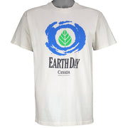 Vintage (Hanes) - Earth Day Canada Single Stitch T-Shirt 1991 Medium Vintage Retro