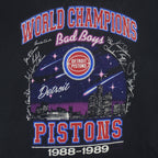 NBA - Detroit Pistons Bad Boys World Champions T-Shirt 1989 Large Vintage Retro Basketball
