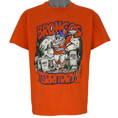 NFL (Anvil) - Denver Broncos Territory Spell-Out T-Shirt 1993 Large