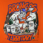 NFL (Anvil) - Denver Broncos Territory Spell-Out T-Shirt 1993 Large Vintage Retro Football