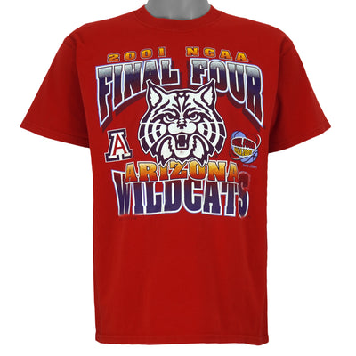 NCAA - Red Arizona Wildcats Final Four T-Shirt 2001 Medium