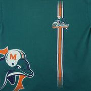 NFL (Tee Jays) - Green Miami Dolphins T-Shirt 1990s Large Vintage Retro football