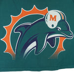 NFL (Tee Jays) - Green Miami Dolphins T-Shirt 1990s Large Vintage Retro football