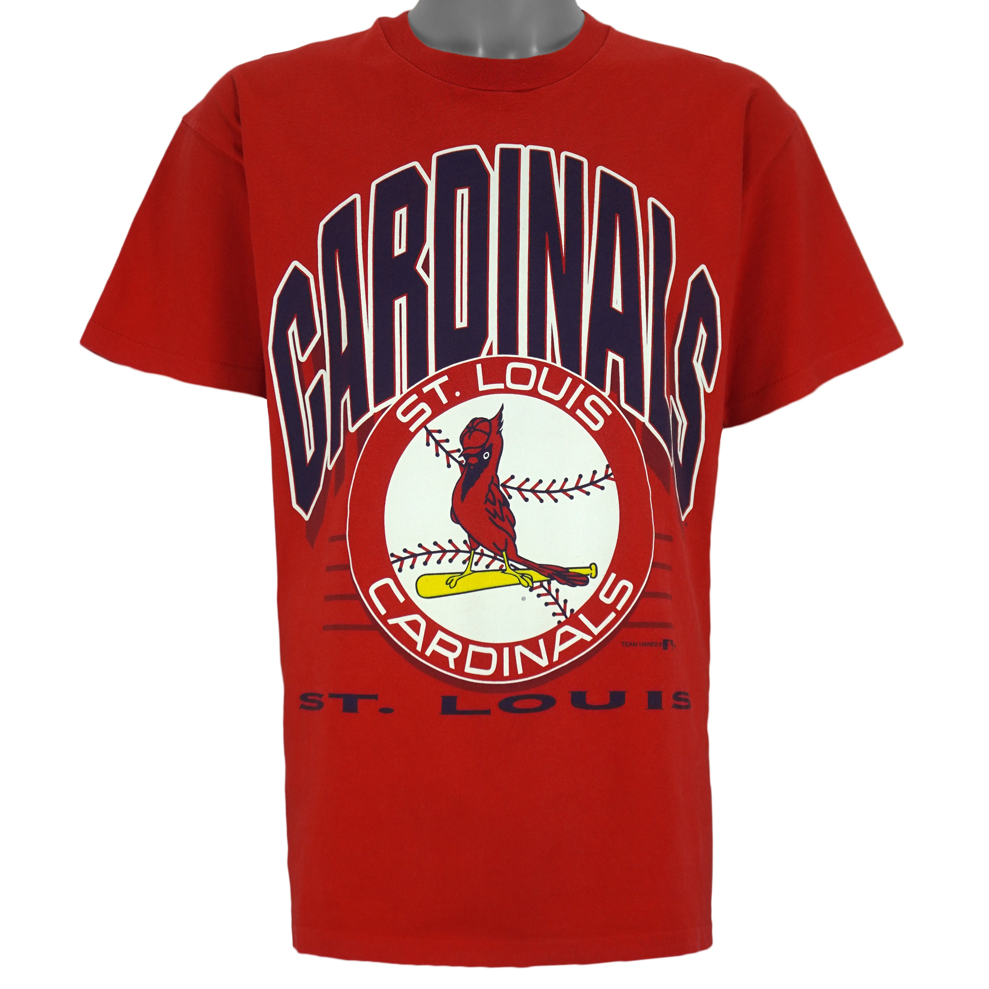 MLB (Hanes) - St. Louis Cardinals Spell-Out T-Shirt 1994 Large Vintage Retro Baseball