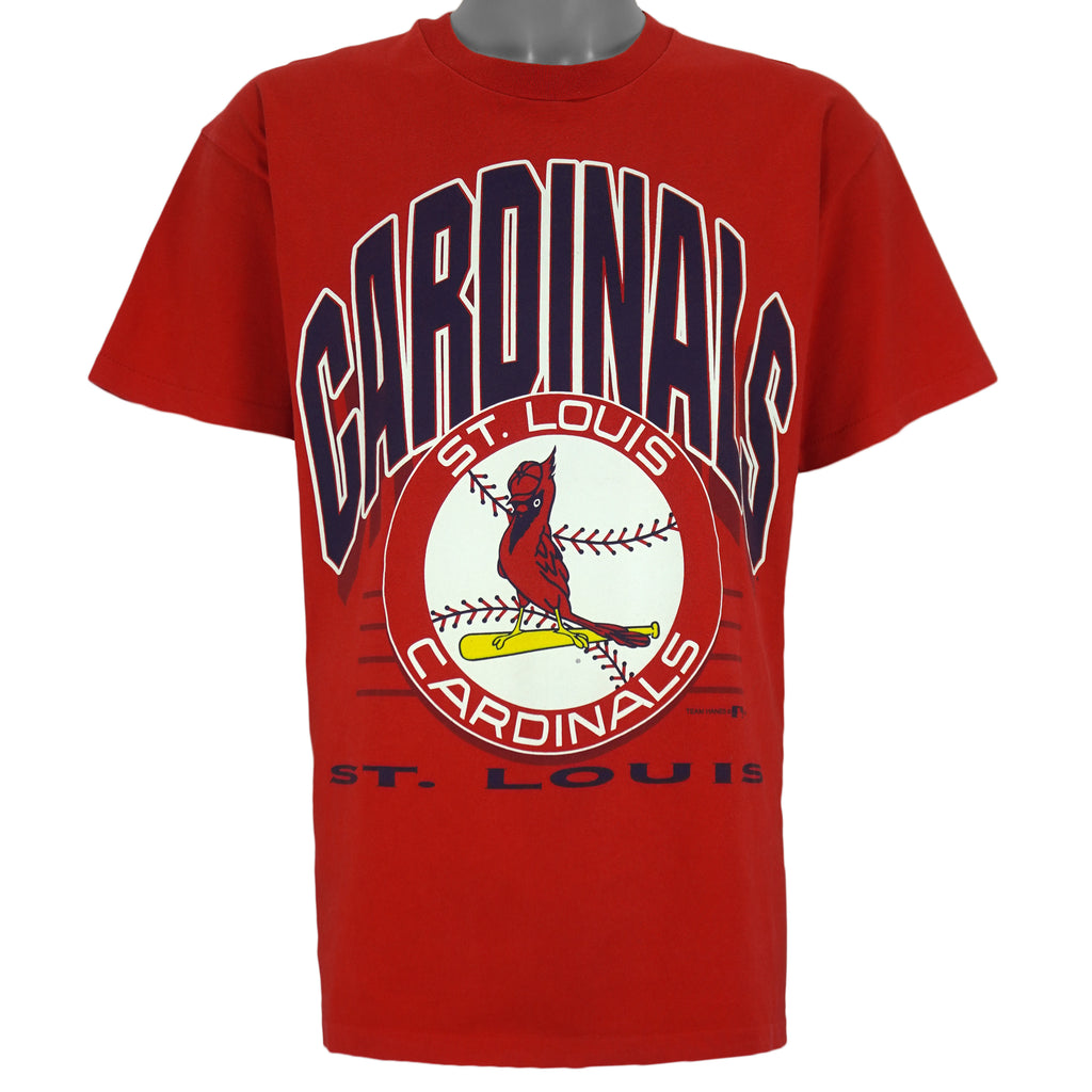 MLB (Hanes) - St. Louis Cardinals Spell-Out T-Shirt 1994 Large Vintage Retro Baseball