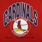 MLB (Hanes) - St. Louis Cardinals Spell-Out T-Shirt 1994 Large Vintage Retro Baseball