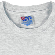 1993 vintage Prudhoe Bay 13th Annual Marathon T-Shirt by Hanes. Light grey in color with animal cartoon printed graphic on front, tagged size Large and is in excellent condition.