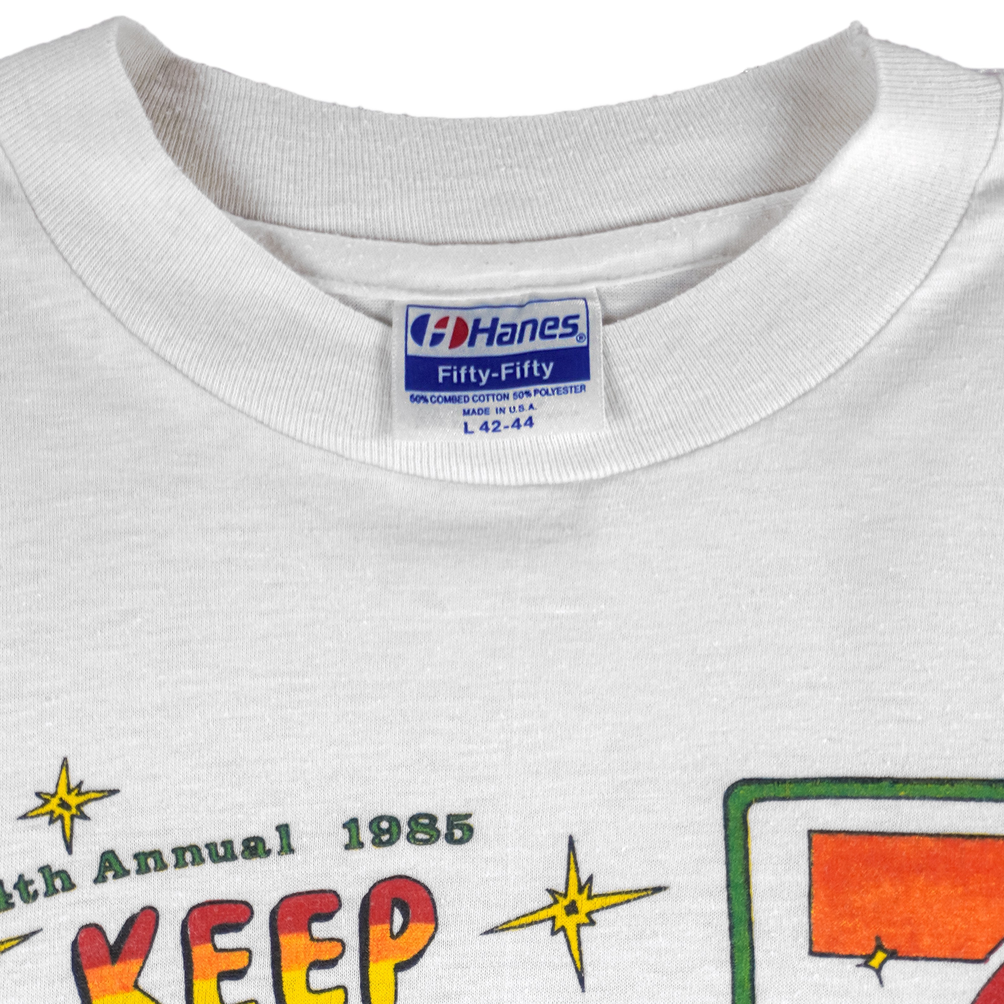 Vintage (Hanes) - 7Eleven, Keep America Beautiful Run T-Shirt 1985 Large