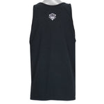 1980s vintage Toronto Canada tank top by Natural Sportswear Canada. Black in color with spell-out and geometric design on front, fits size Large and is in very good condition.