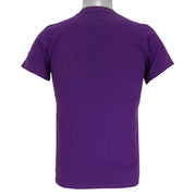 1991 vintage Bloomsday, Spokane Washington, Finisher T-Shirt by Jerzees. Purple in color with abstract people and skyline graphic printed on front and Nike insignia on left sleeve, tagged size Small and is in excellent condition.