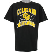 NCAA (Russell Athletic) - Black Colorado Buffaloes Big Logo T-Shirt 1990s X-Large Vintage Retro Football