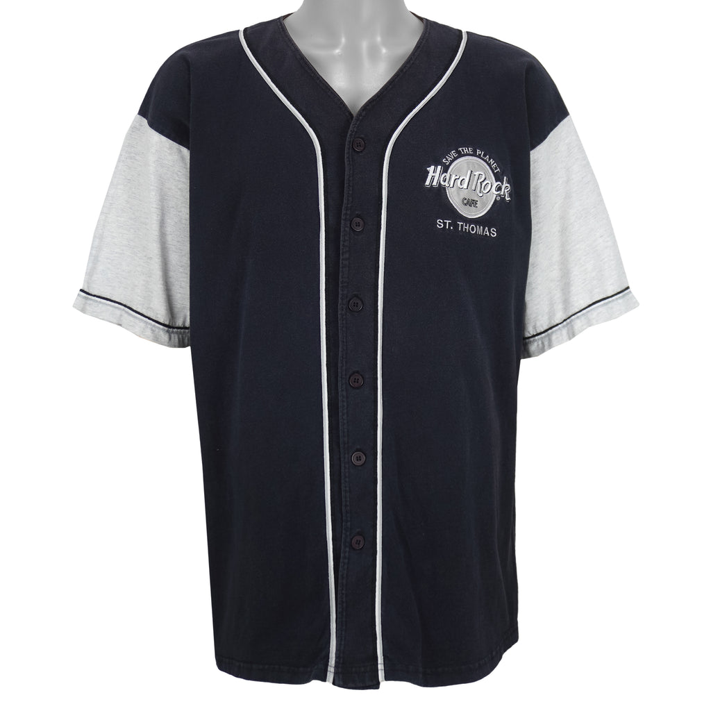 Vintage - Hard Rock Cafe Save The Planet Baseball Jersey 1990s X-Large Vintage Retro