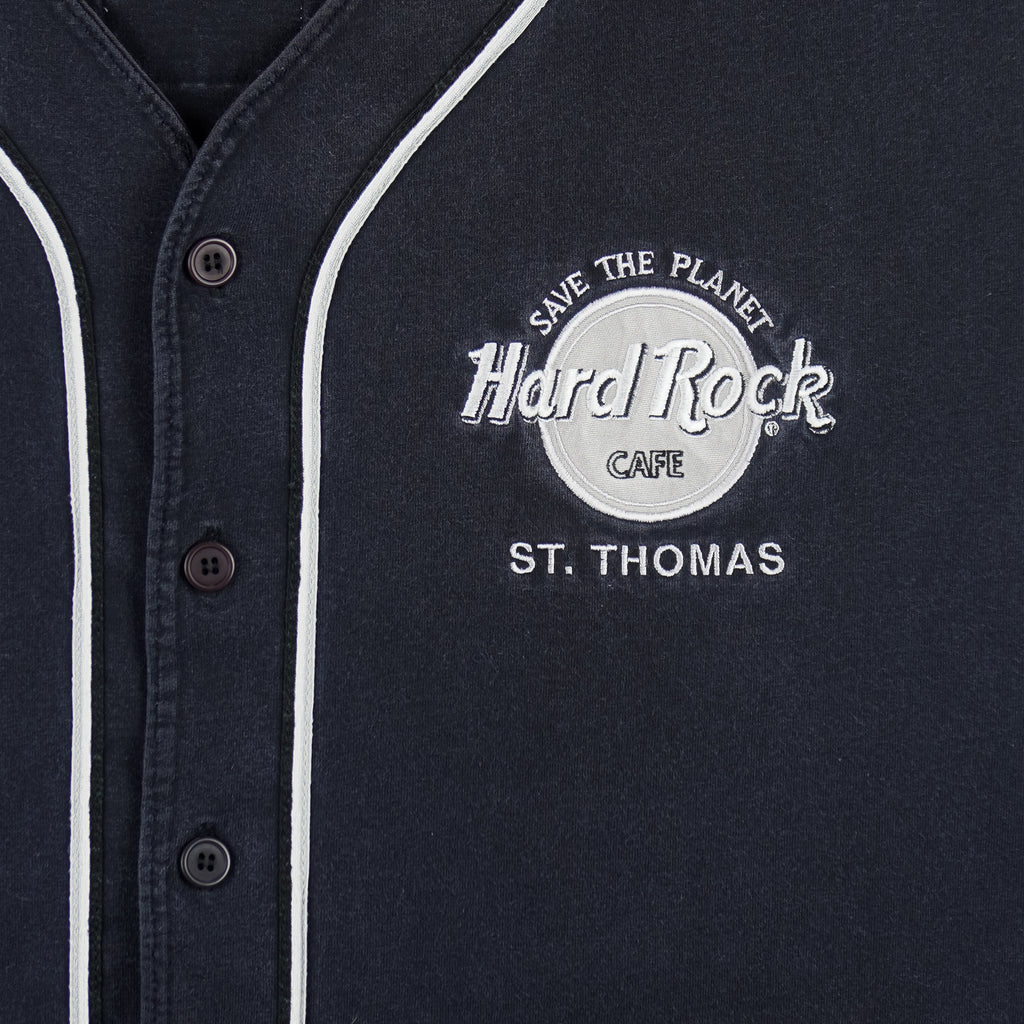 Vintage - Hard Rock Cafe Save The Planet Baseball Jersey 1990s X-Large Vintage Retro