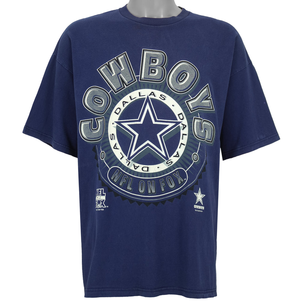 NFL - Dallas Cowboys NFL On Fox T-Shirt 1997 X-Large Vintage Retro Football