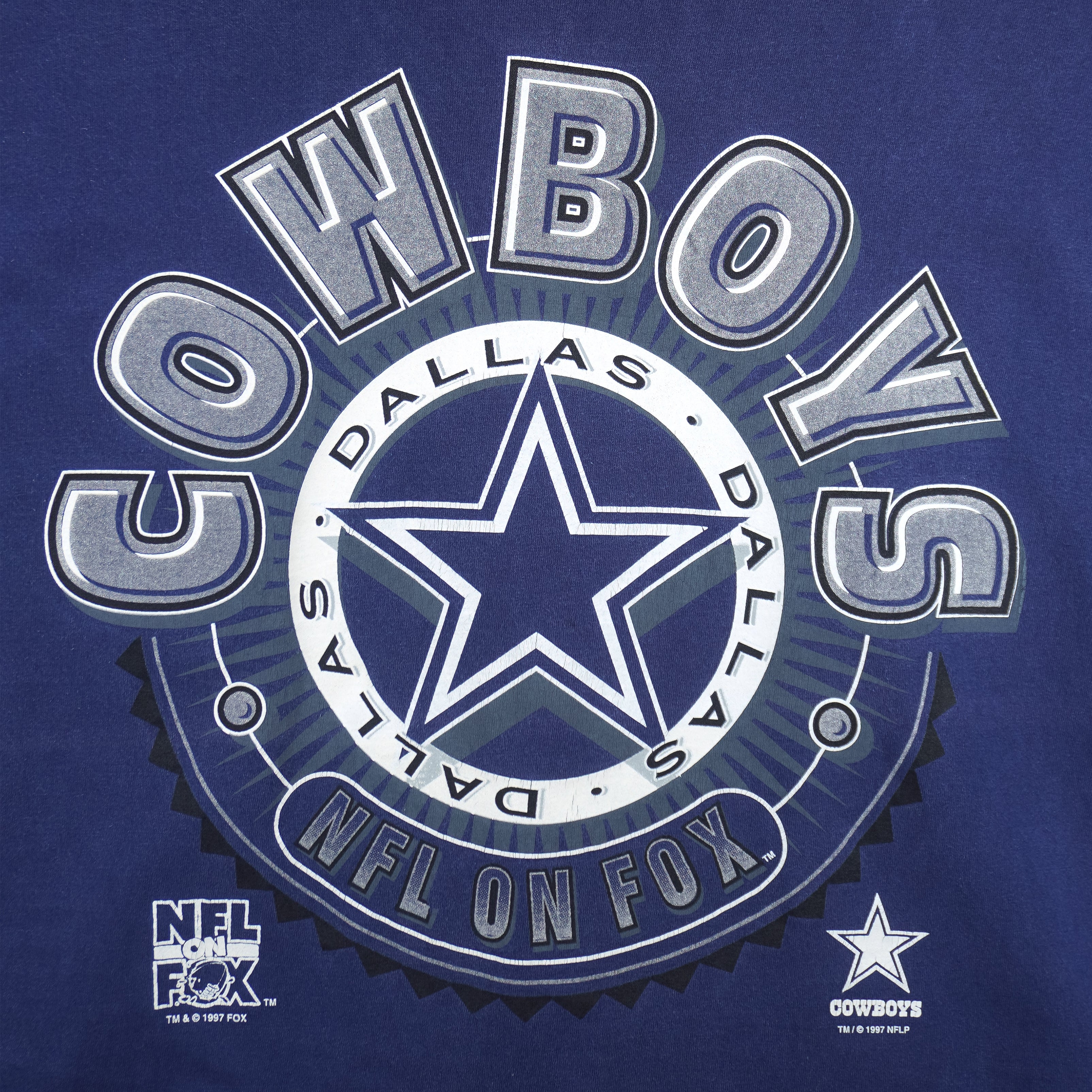 NFL - Dallas Cowboys NFL On Fox T-Shirt 1997 X-Large Vintage Retro Football