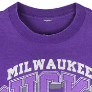 NBA (Logo 7) - Milwaukee Bucks Single Stitch T-Shirt 1990s X-Large Vintage Retro Basketball