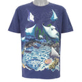 Vintage (Fruit Of The Loom) - Seaworld Animal Print T-Shirt 1990s Large Vintage Retro