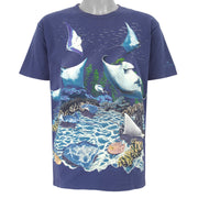 Vintage (Fruit Of The Loom) - Seaworld Animal Print T-Shirt 1990s Large Vintage Retro