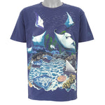 Vintage (Fruit Of The Loom) - Seaworld Animal Print T-Shirt 1999 Large