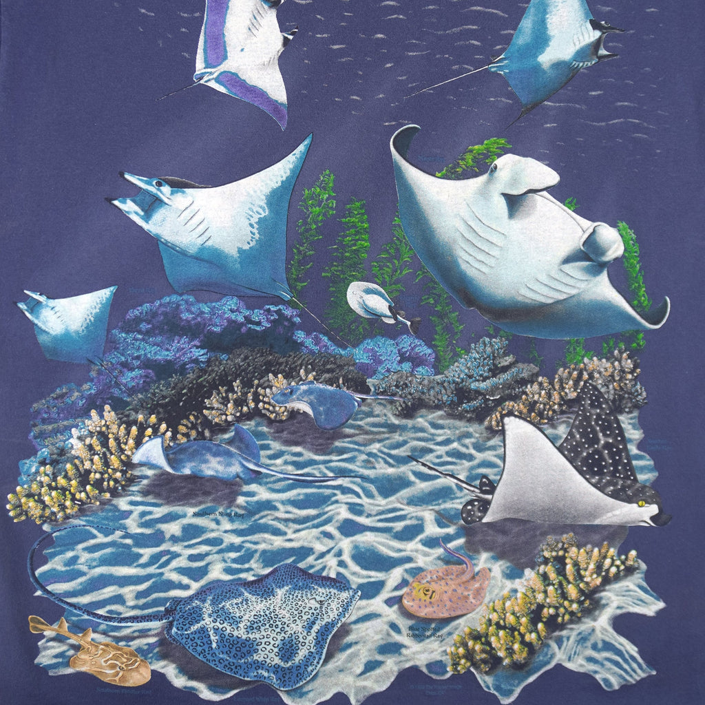 Vintage (Fruit Of The Loom) - Seaworld Animal Print T-Shirt 1990s Large Vintage Retro