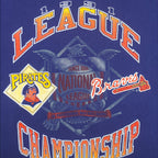 Starter - National League Championship Pirates Vs Braves Matchups T-Shirt 1991 Large Vintage Retro Baseball