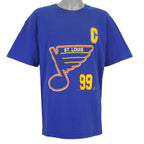NHL (Lee Sport) - St. Louis Blues Gretzky #99 T-Shirt 1990s X-Large Vintage Retro Hockey