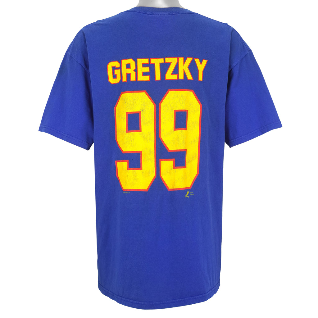 NHL (Lee Sport) - St. Louis Blues Gretzky #99 T-Shirt 1990s X-Large Vintage Retro Hockey