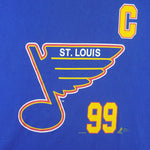 NHL (Lee Sport) - St. Louis Blues Gretzky #99 T-Shirt 1990s X-Large Vintage Retro Hockey