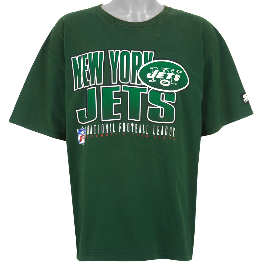 Starter - New York Jets Big Logo T-Shirt 1990s X-Large Vintage Retro Football