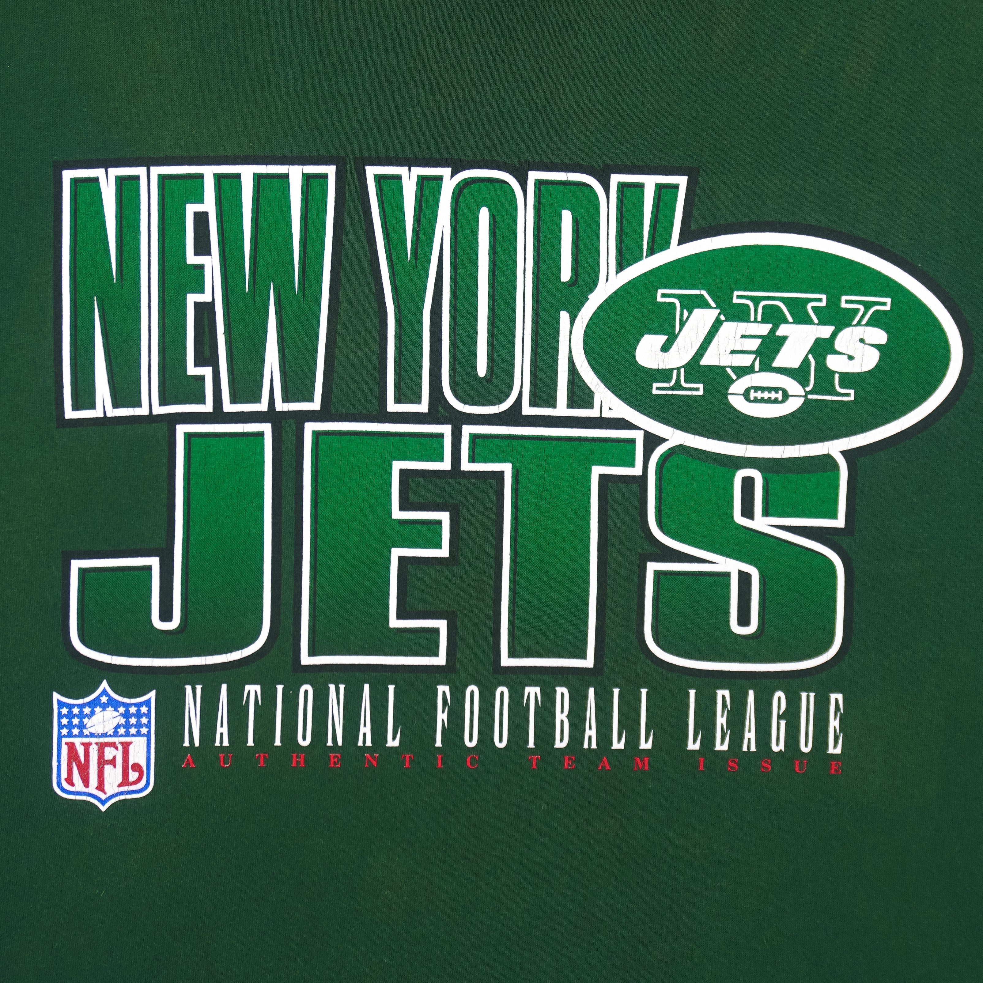 Starter - New York Jets Big Logo T-Shirt 1990s X-Large Vintage Retro Football