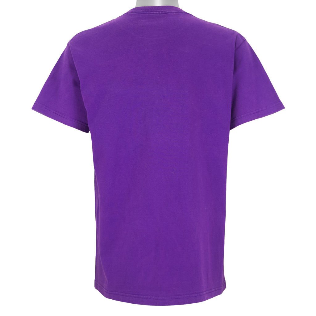 NBA (Fruit Of The Loom) - Purple Sacramento Kings Big Logo T-Shirt 1990s Large Vintage Retro Basketball