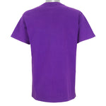 NBA (Fruit Of The Loom) - Purple Sacramento Kings Big Logo T-Shirt 1990s Large Vintage Retro Basketball
