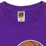 NBA (Fruit Of The Loom) - Purple Sacramento Kings Big Logo T-Shirt 1990s Large Vintage Retro Basketball