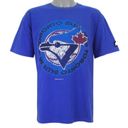 Starter - Toronto Blue Jays Big Logo T-Shirt 1993 Large Vintage Retro Baseball