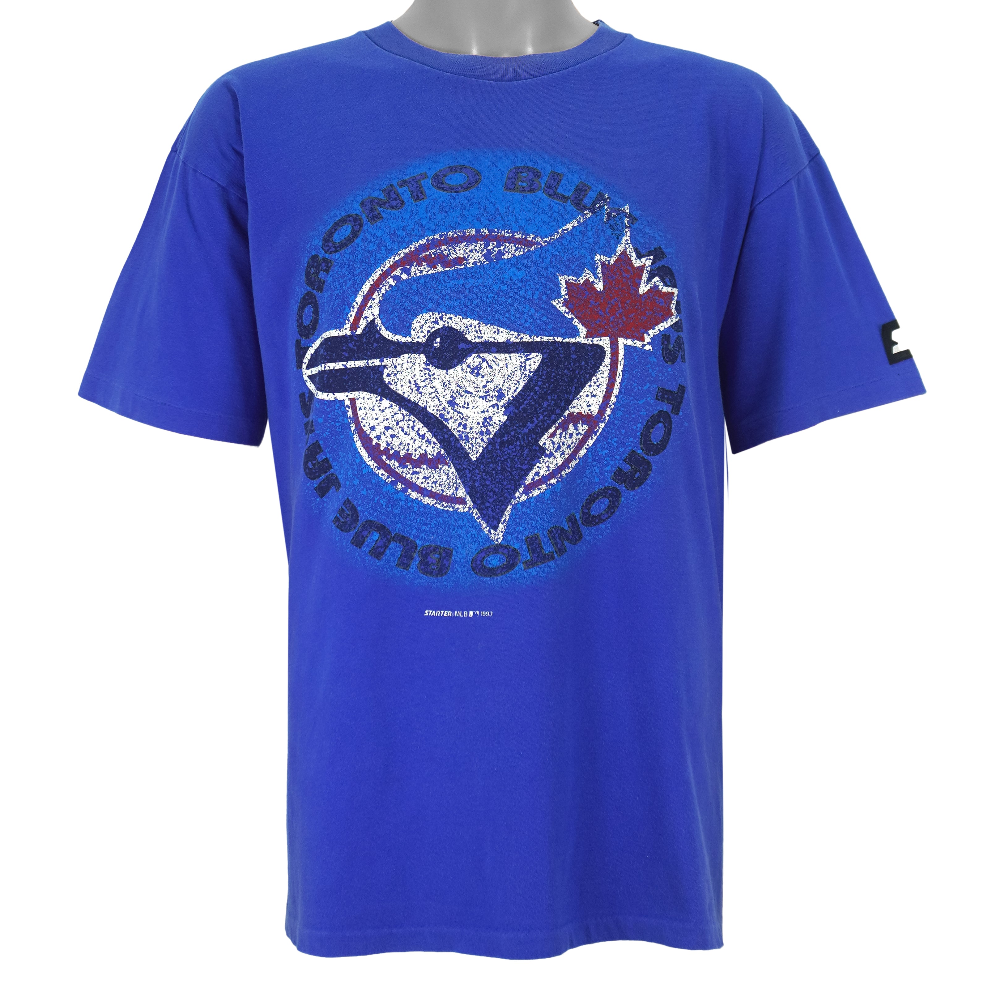 Starter - Toronto Blue Jays Big Logo T-Shirt 1993 Large Vintage Retro Baseball