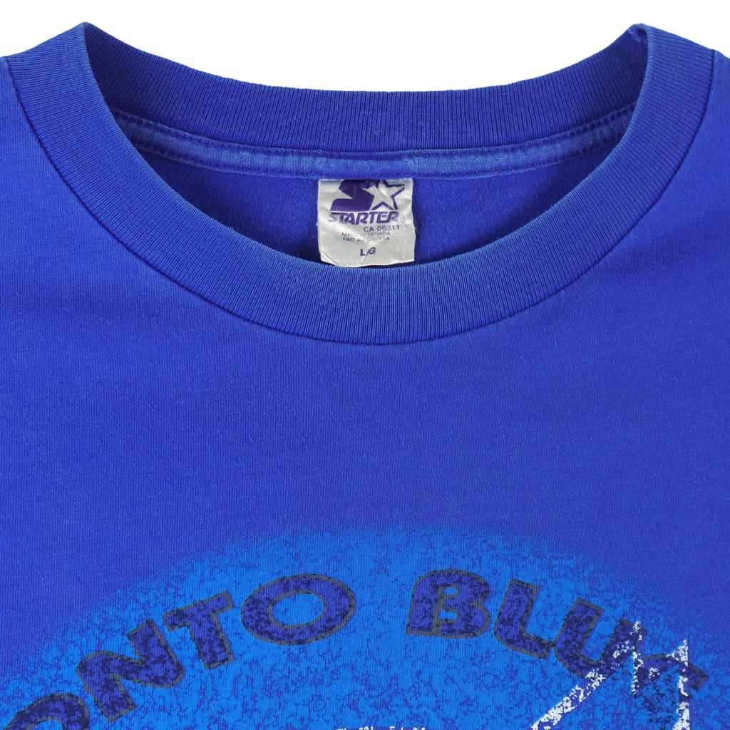 Starter - Toronto Blue Jays Big Logo T-Shirt 1993 Large Vintage Retro Baseball