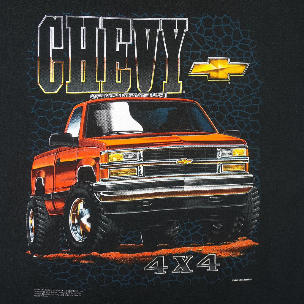 Vintage (Jerzees) - Chevy 4x4Trucks T-Shirt 1990s X-Large Vintage Retro