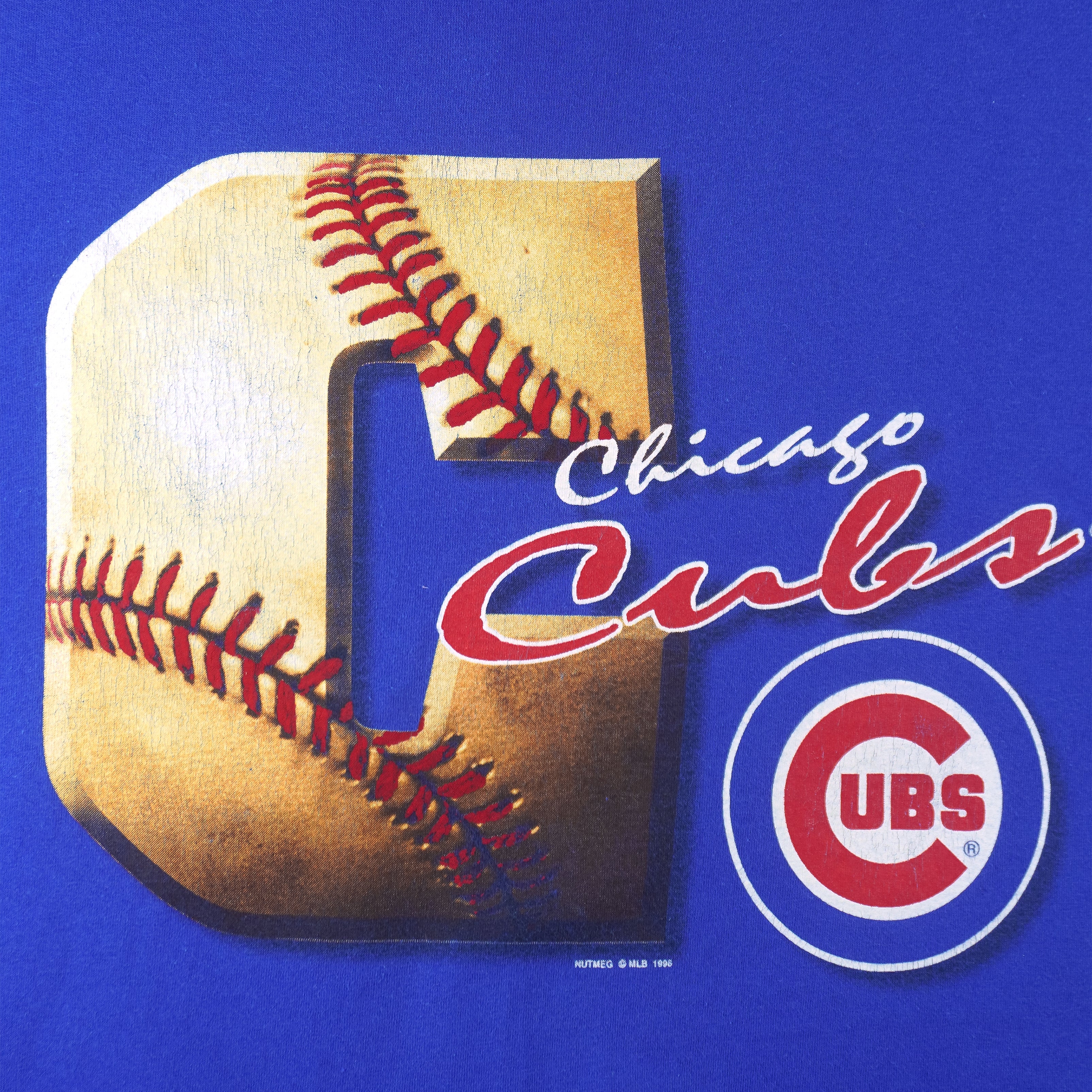 MLB (Lee) - Chicago Cubs Big Logo T-Shirt 1996 X-Large Vintage Retro Baseball