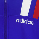 Adidas - Blue, Red, and White Colorblock Sports Track Jacket 1990s Medium Vintage Retro