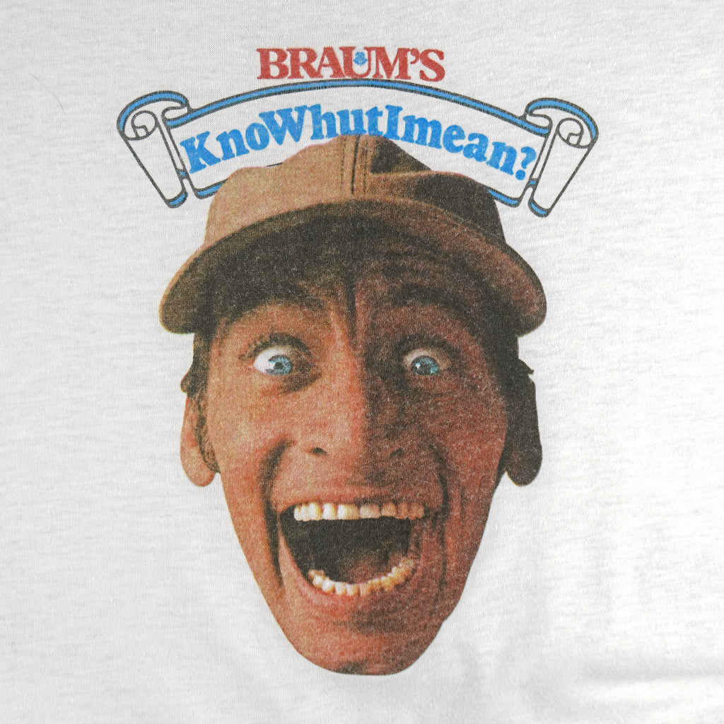 Vintage - Braum's  KnoWhutIMean? Ernest P Worrell T-Shirt 1980s Medium Vintage Retro
