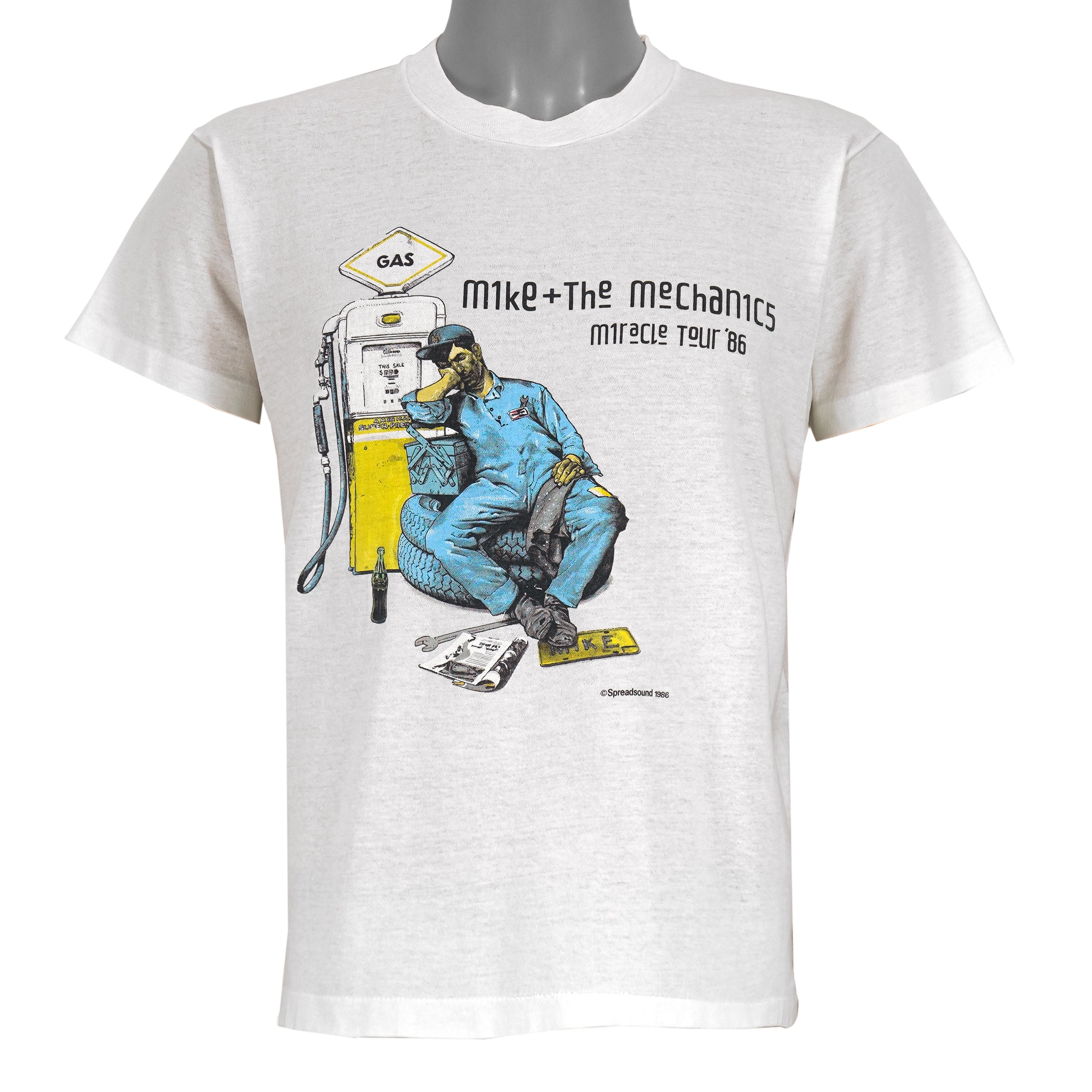Vintage - Mike + The Mechanics Miracle Tour T-Shirt 1986 Medium Vintage Retro