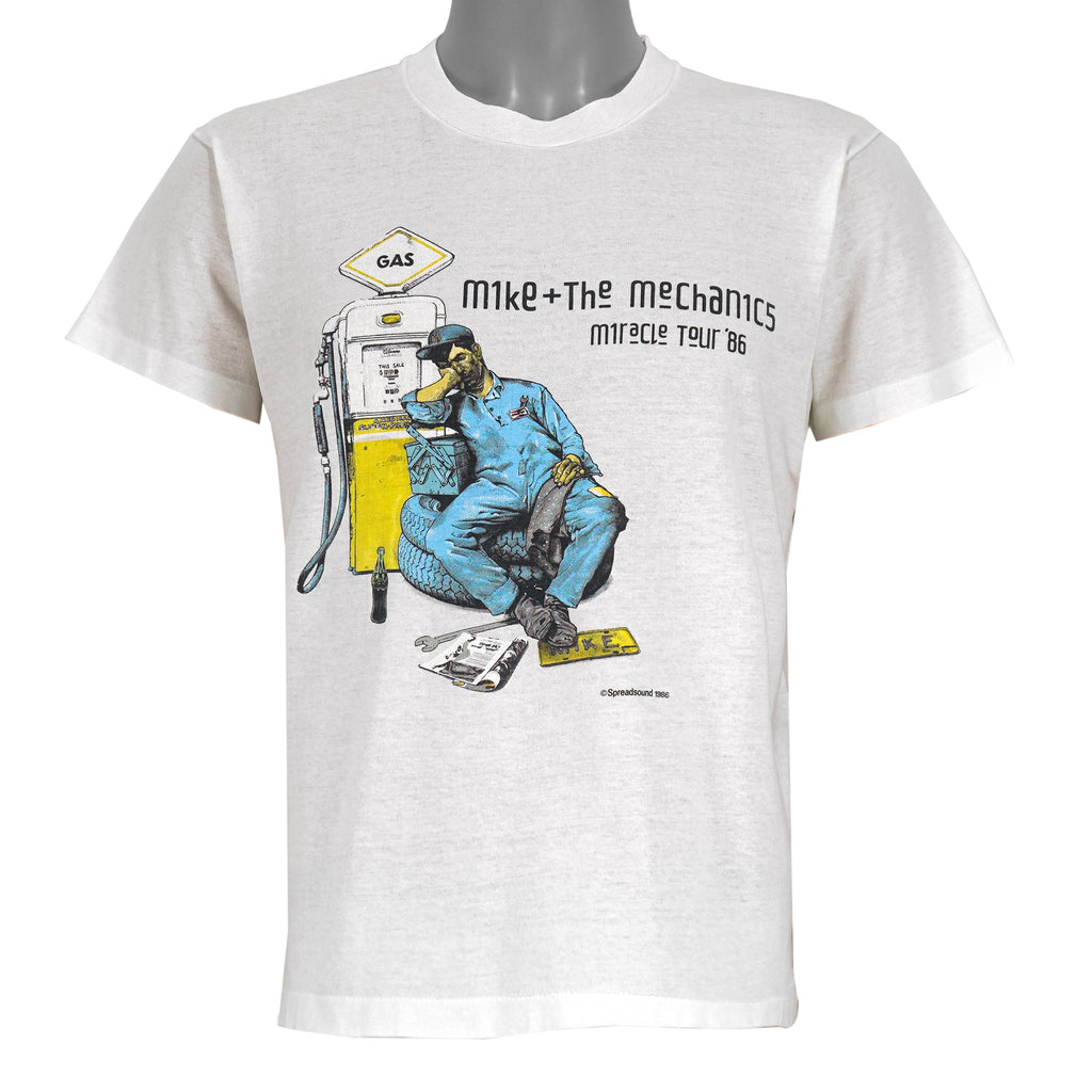 Vintage - Mike + The Mechanics Miracle Tour T-Shirt 1986 Medium Vintage Retro