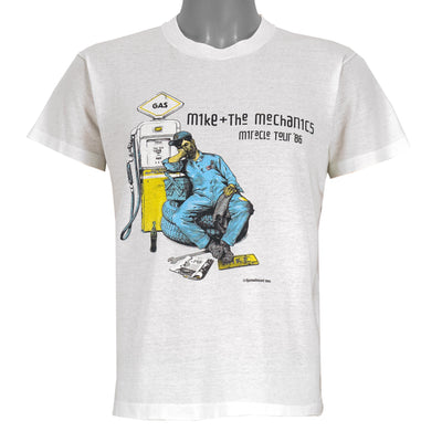 Vintage - Mike + The Mechanics "Miracle" USA & Canada Tour T-Shirt 1986 Medium