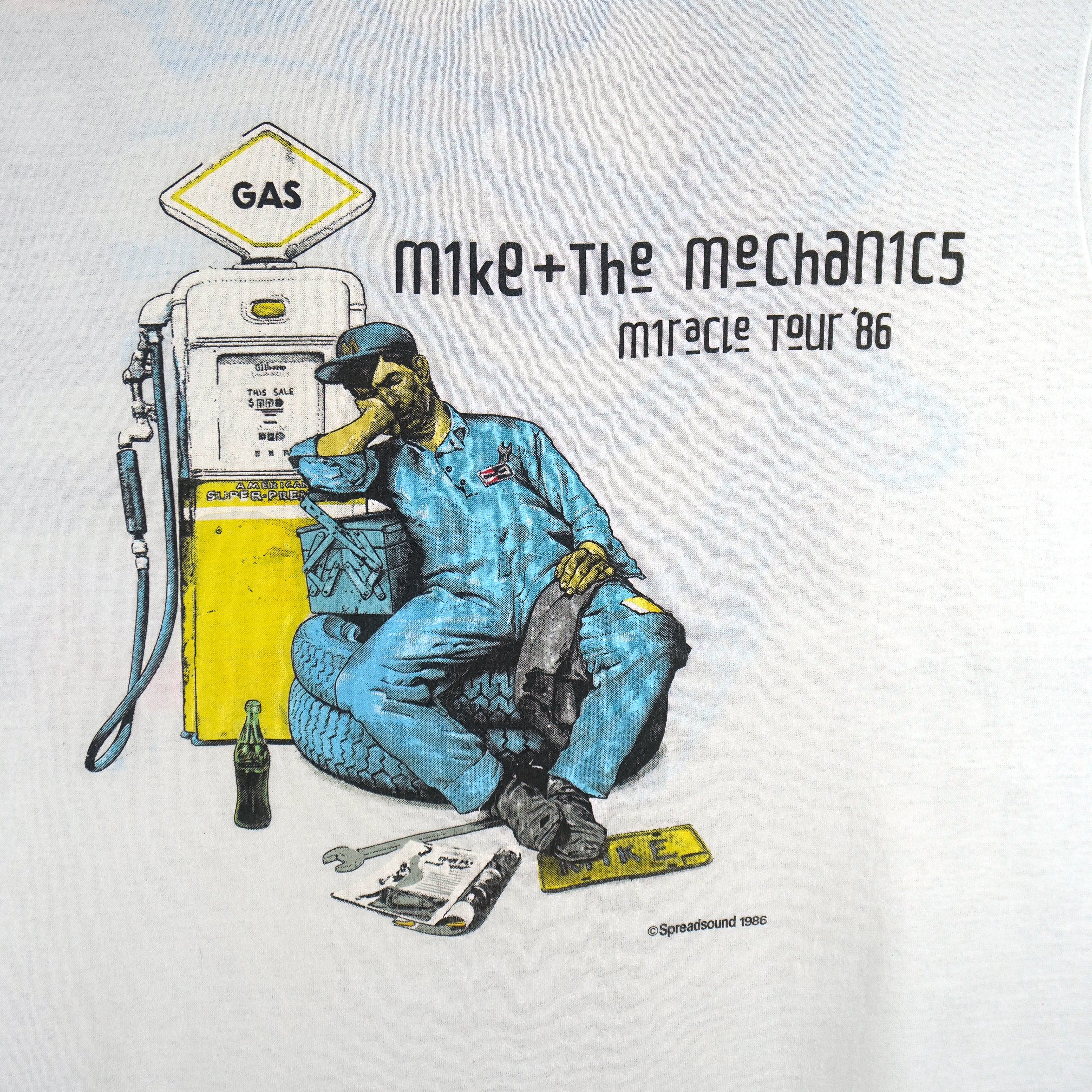Vintage - Mike + The Mechanics Miracle Tour T-Shirt 1986 Medium Vintage Retro