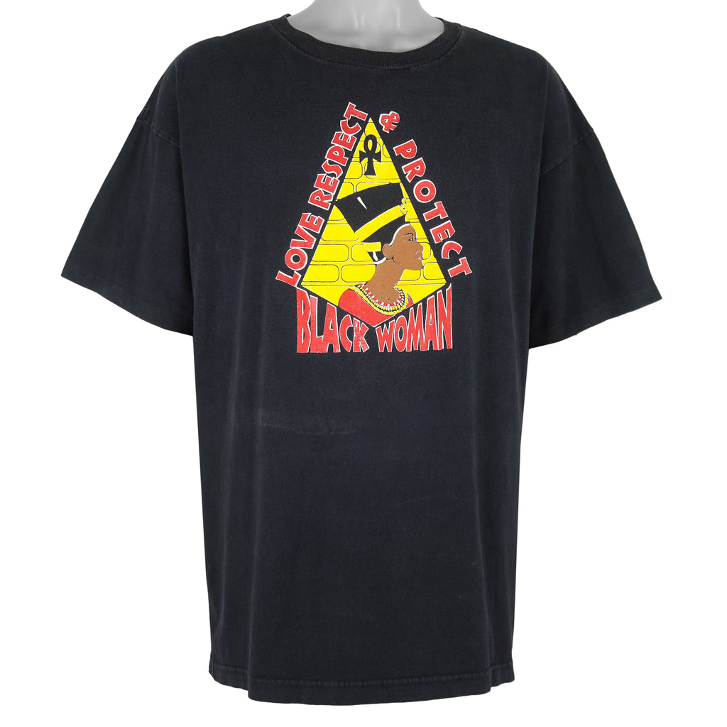 Vintage (Murina) - Love, Respect & Protect Black Woman 1990s T-Shirt XX-Large Vintage Retro