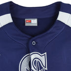Nike - MLB Blue Seattle Mariners Button-Up Jersey T-Shirt 1990s Large